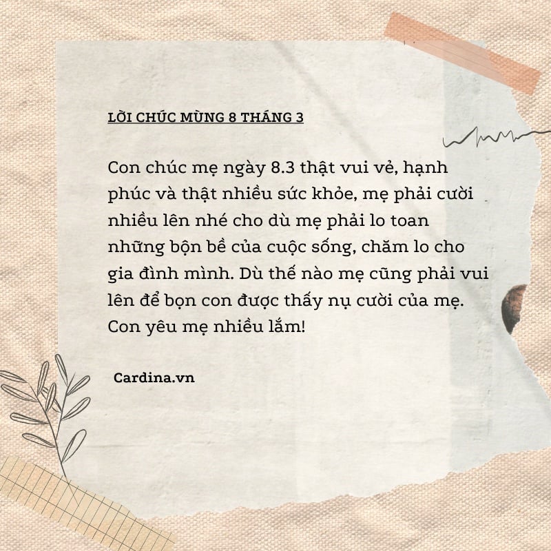 LỜI CHÚC 8 3 CỦA BÉ: Tuyển Tập Mẫu Ngọt Ngào, Ý Nghĩa Dành Tặng Bà, Mẹ, Cô Giáo (2024)