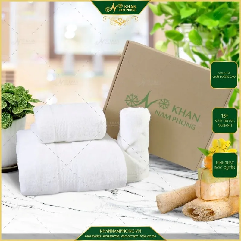 Bộ khăn quà tặng cotton dịp 8/3 cho mẹ bầu