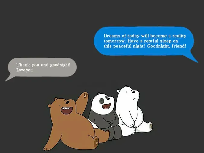 các lời chúc ngủ ngon tiếng Anh thân mật cho bạn bè