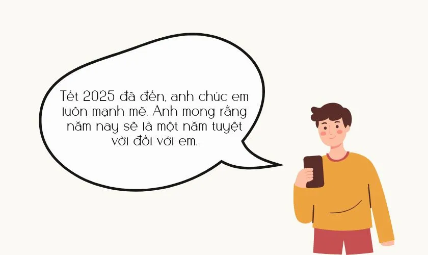 Mẫu tin nhắn dài chúc Tết người yêu nữ, hứa hẹn sự che chở và hạnh phúc