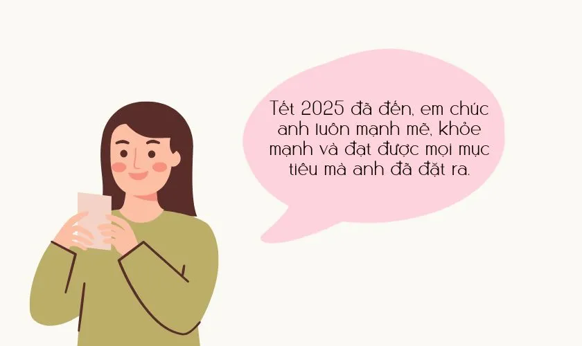 Mẫu tin nhắn dài chúc Tết người yêu nam, thể hiện sự ủng hộ và yêu thương