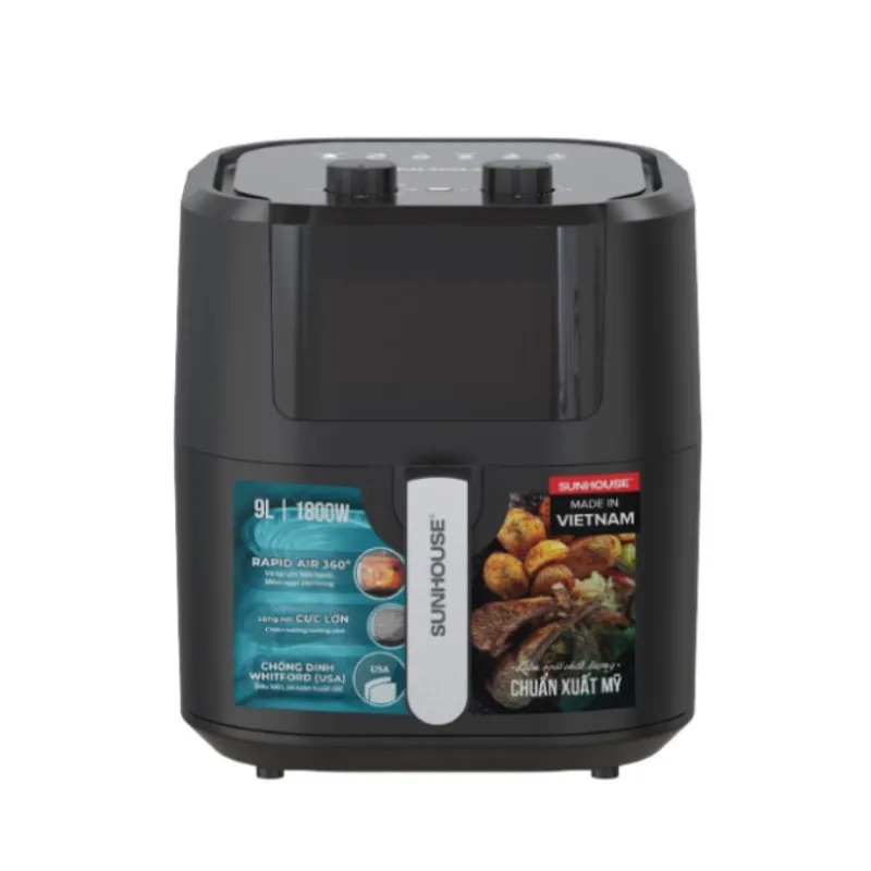 Nồi chiên không dầu 9L Sunhouse chống dính, thiết bị nhà bếp hiện đại