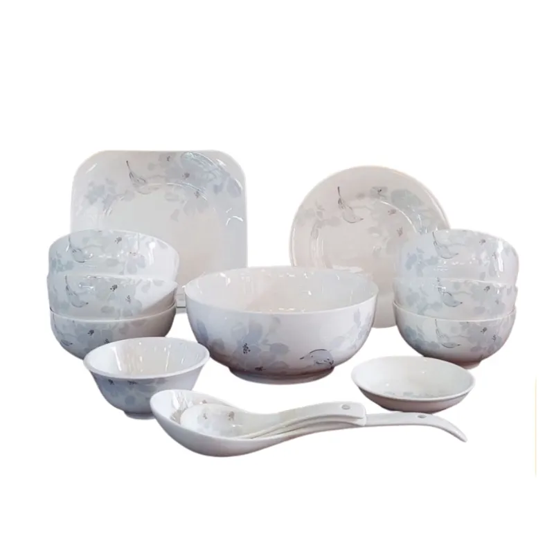 Bộ bát đĩa Bát Tràng cao cấp, quà tặng gốm sứ truyền thống