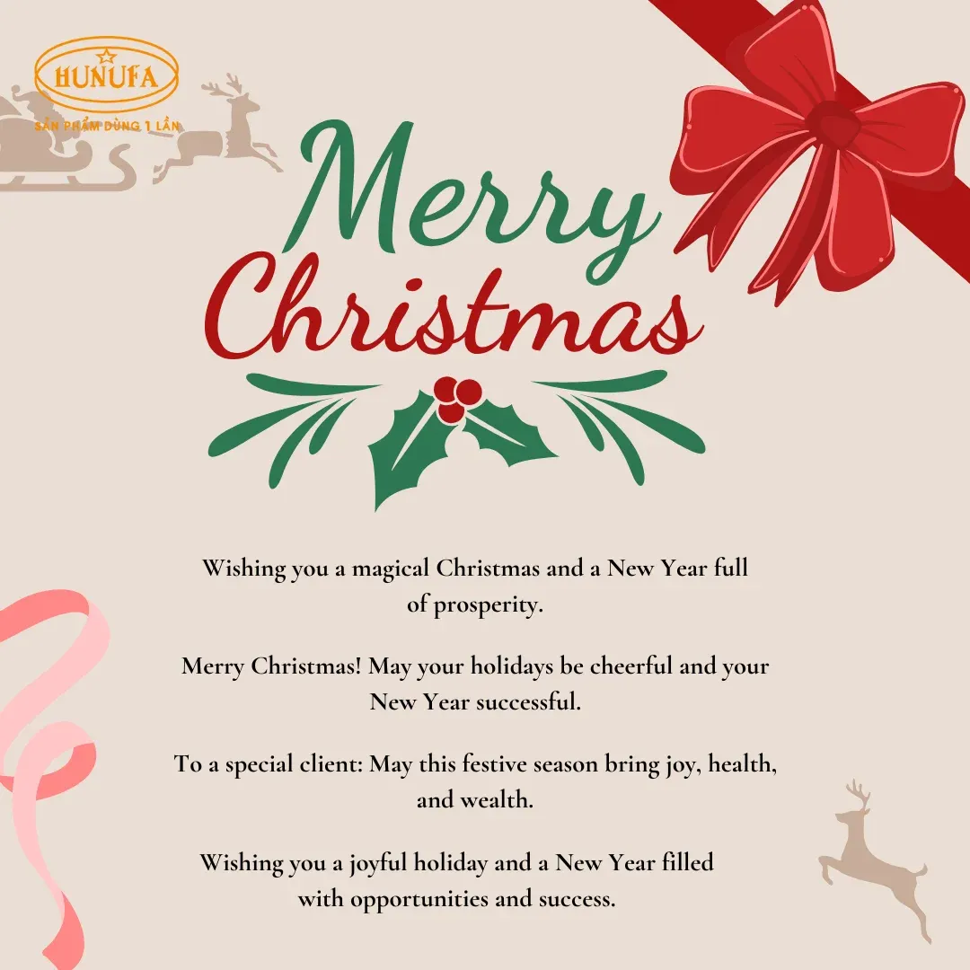 Thiệp chúc Giáng Sinh doanh nghiệp bằng tiếng Anh thể hiện sự trân trọng và chuyên nghiệp