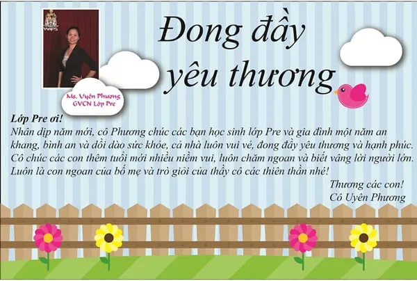 Thư chúc Tết phụ huynh cảm động