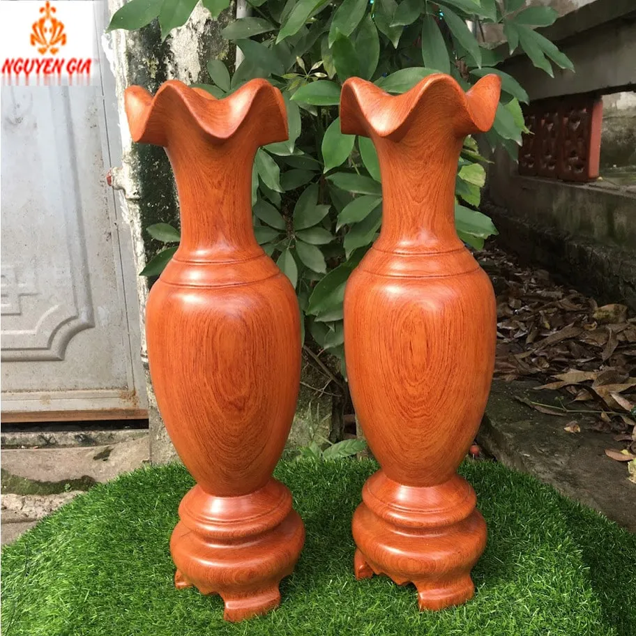 Lục bình gỗ hương, quà tặng cao cấp kèm lời chúc khai trương quán cà phê bình an, sung túc