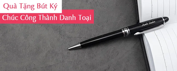 Bút ký cao cấp màu vàng đồng, thể hiện sự sang trọng và quyền lực, thích hợp làm quà tặng cho nam giới