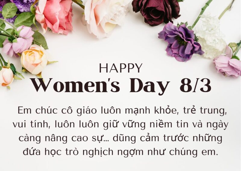 Những Lời Chúc 8 3 Cho Cô Giáo Ý Nghĩa Và Sâu Sắc Nhất