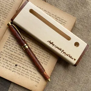 Bút Gỗ Sưa Khắc Tên Kèm Hộp, Quà Doanh Nghiệp Cá Nhân Hóa