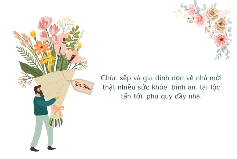 Sử dụng những câu chúc tân gia trang trọng dành cho sếp để thể hiện sự ngưỡng mộ và tôn trọng