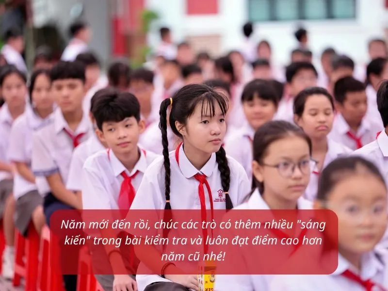 Mẫu câu chúc Tết học sinh hài hước, tạo không khí vui vẻ