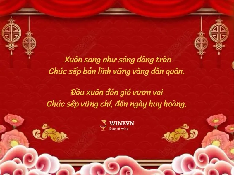 Gửi chúc mừng năm mới sếp nam thể hiện tầm nhìn lãnh đạo và khí thế bứt phá mạnh mẽ