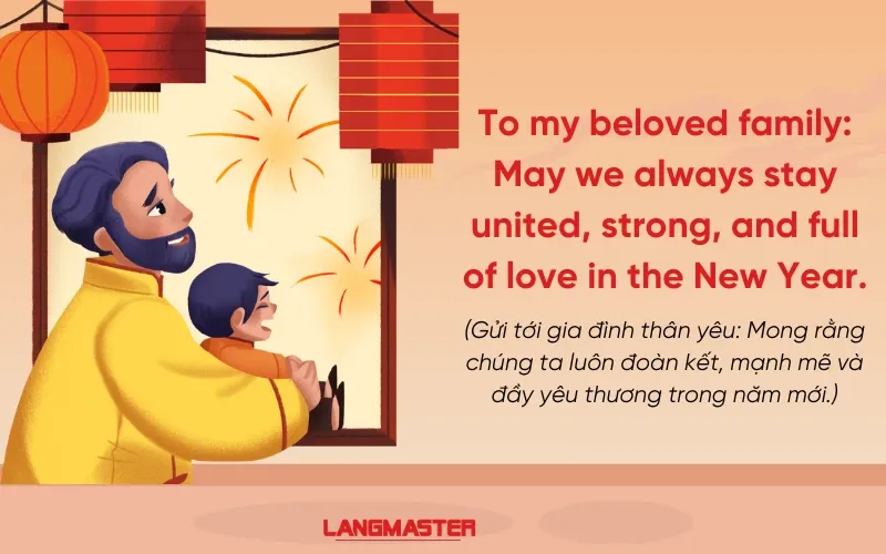 Gia đình là nơi ấm áp nhất để gửi gắm lời chúc tết tiếng anh chân thành
