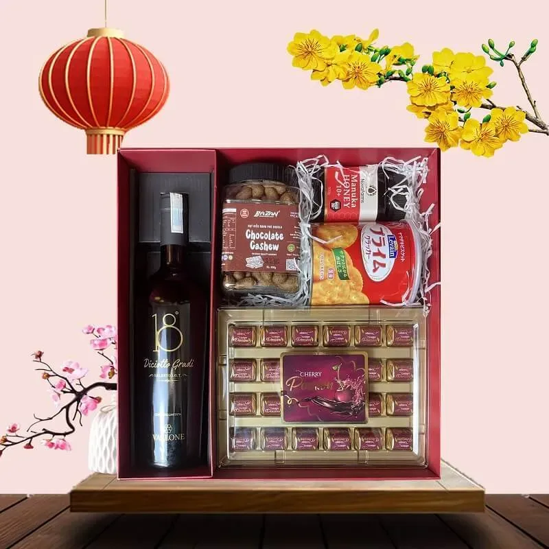 Hộp quà Tết cao cấp với thiết kế sang trọng là món quà tri ân tinh tế dành cho thầy cô