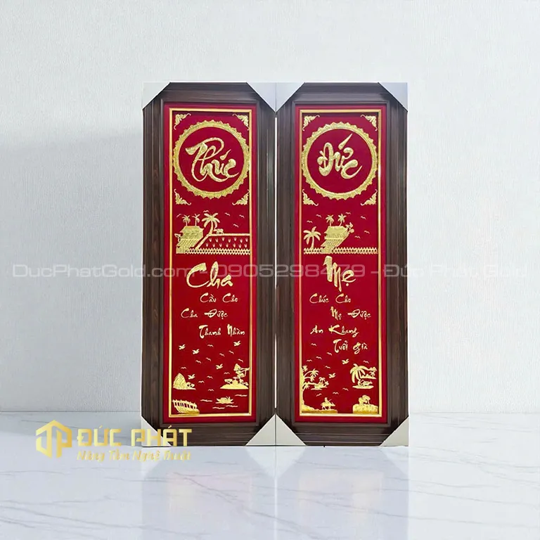 Bộ tranh câu đối Phúc Đức Cha Mẹ tôn vinh công lao dưỡng dục