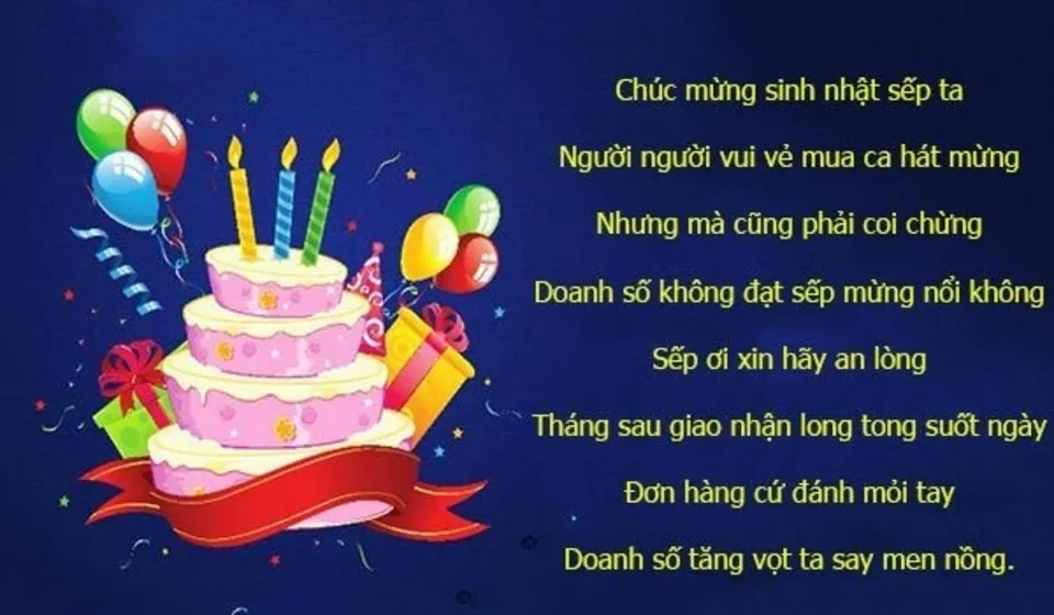 Sử dụng thơ ca làm lời chúc giúp không khí sinh nhật thêm phần độc đáo