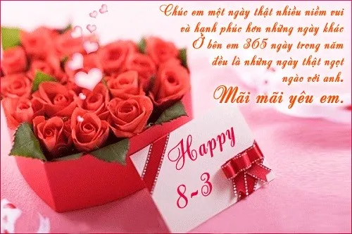 Câu chúc ngọt ngào gửi tặng người yêu xa ngày 8 tháng 3