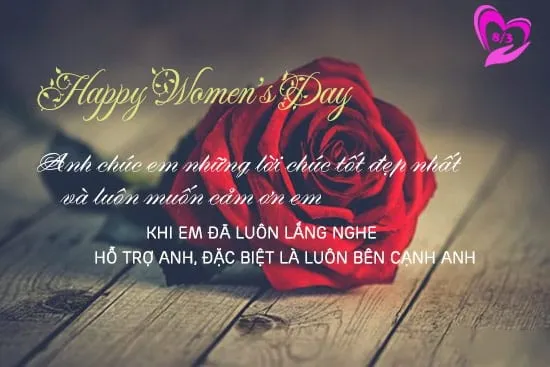 Câu chúc ý nghĩa gửi tặng người yêu ở xa ngày 8 tháng 3