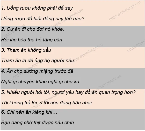 Những vần thơ vui nhộn về ẩm thực giúp tăng tính tương tác và tạo sự thú vị cho bài viết