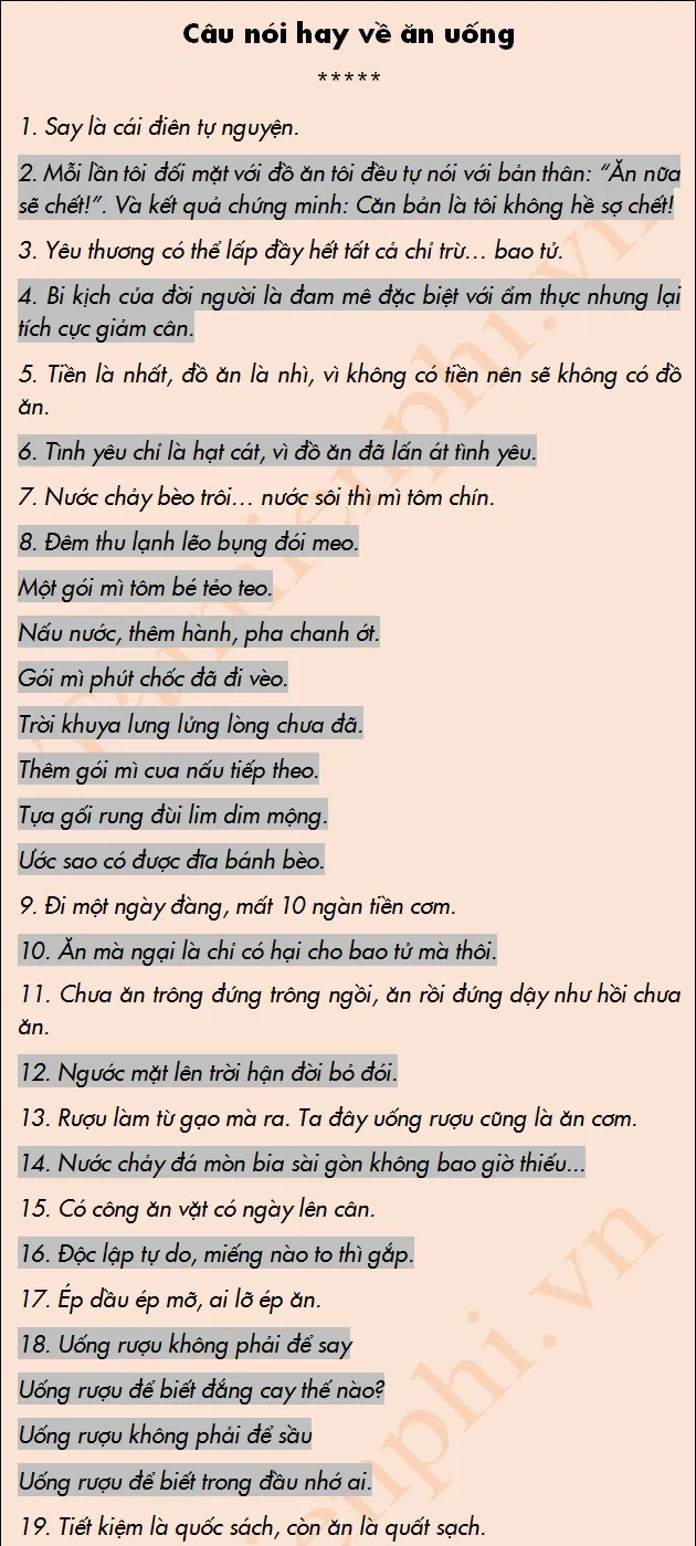 Những câu nói hay về đồ ăn giúp bạn truyền cảm hứng ẩm thực đến mọi người