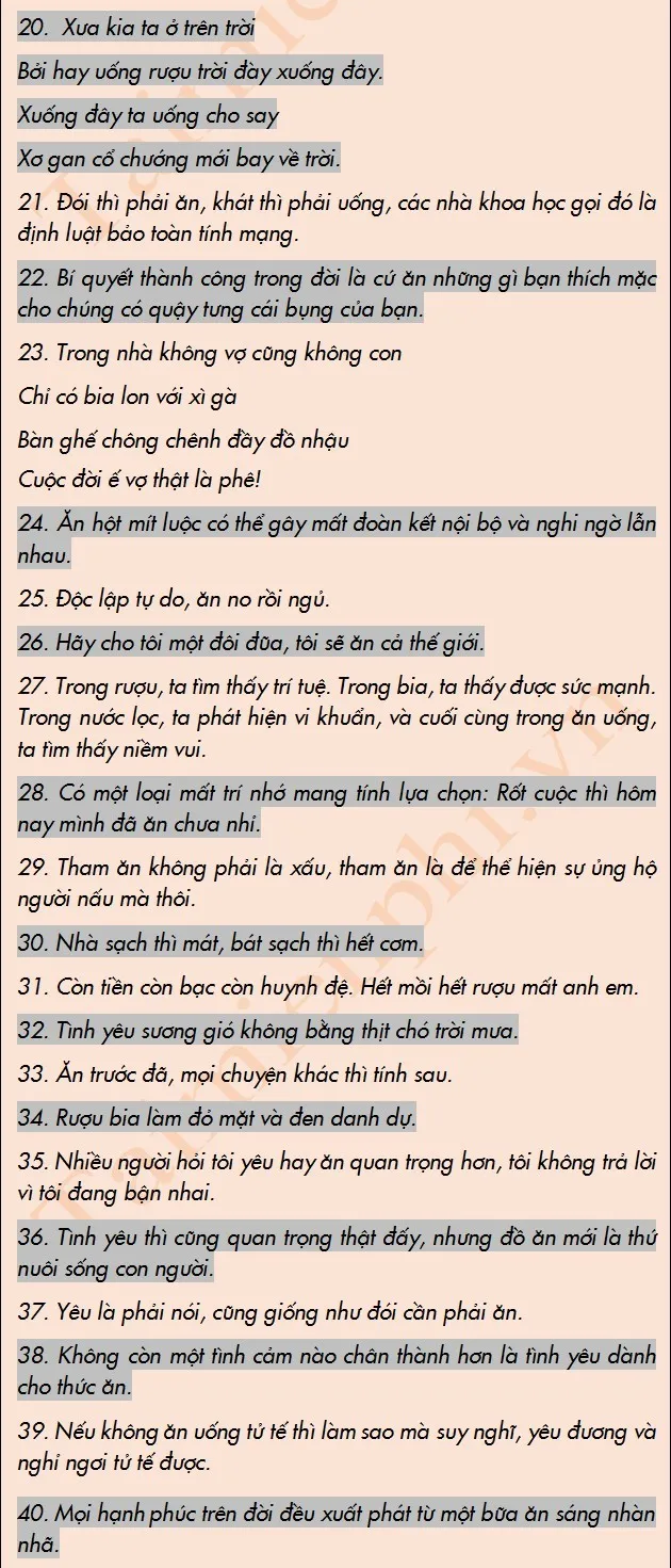 Tôn vinh nghệ thuật nấu nướng và những người đầu bếp tâm huyết qua các câu nói hay