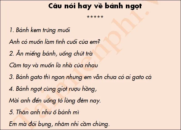 Thả thính ngọt ngào với những câu nói hay về các loại bánh ngọt tinh tế