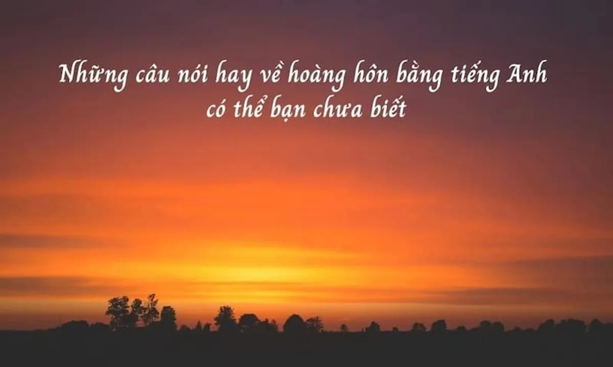 Caption tiếng Anh về hoàng hôn mang lại sự tinh tế cho bài viết của bạn trên mạng xã hội