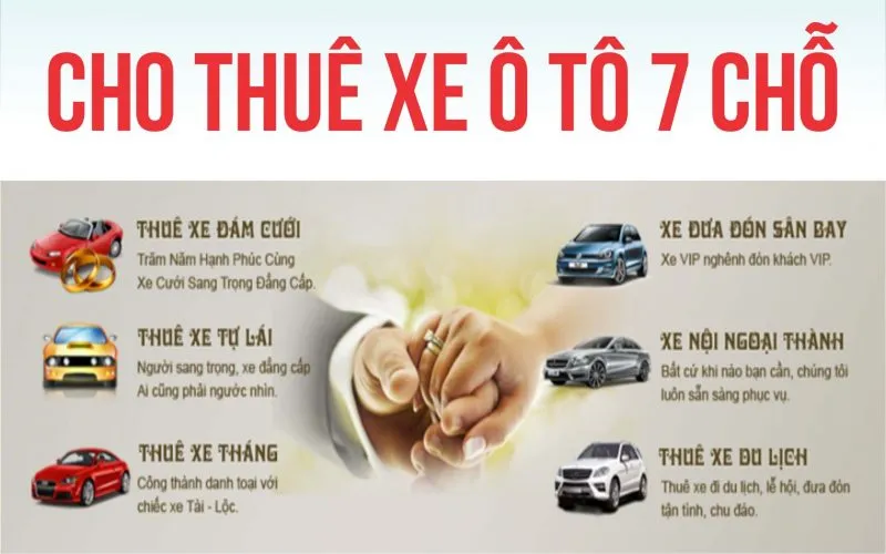 Một mẫu quảng cáo thuê xe 7 chỗ