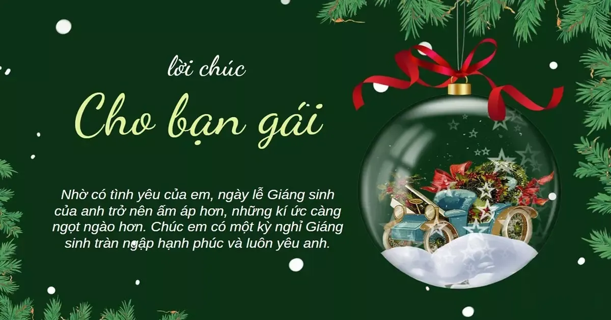 Không gian lãng mạn cùng lời chúc giáng sinh ý nghĩa cho người yêu