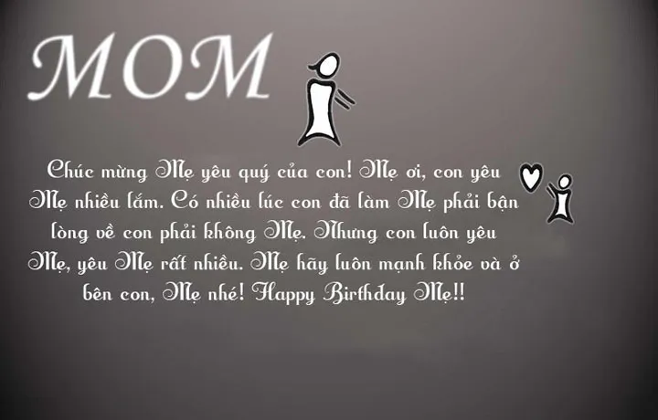 Thông điệp ý nghĩa dành tặng mẹ trong ngày sinh nhật đặc biệt