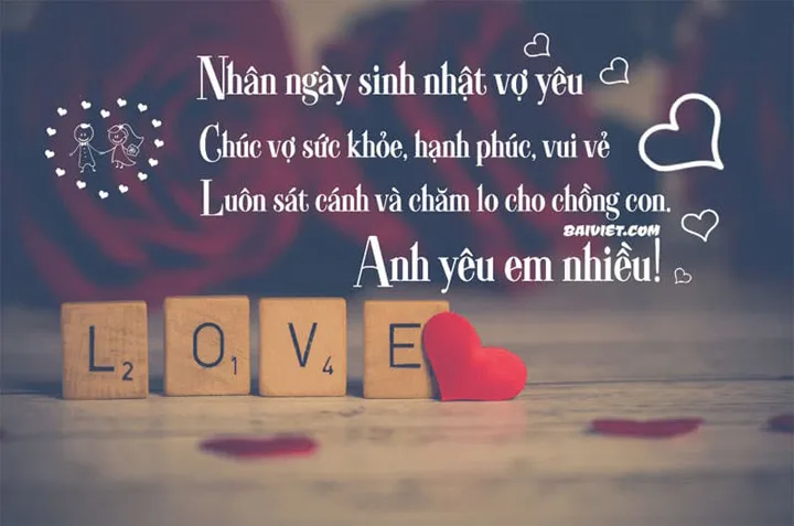 Dù cách xa nhưng lời chúc sinh nhật vẫn mang hơi ấm đến cho người vợ