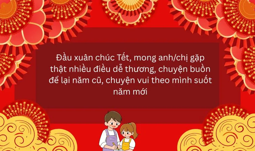 Sự dễ thương trong cách chúc Tết thể hiện tình cảm khăng khít giữa anh chị em