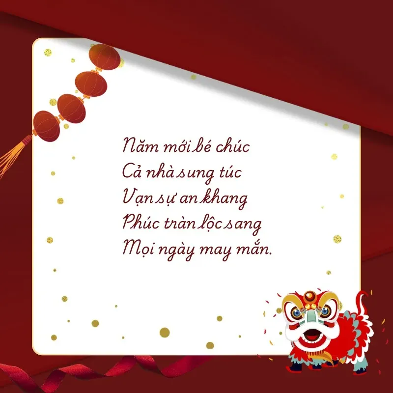 Gia đình sum họp đầm ấm trong ngày Tết khi các con dành lời chúc cho cha mẹ