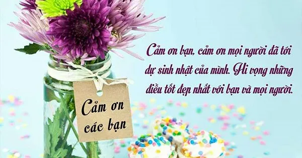 Mẫu lời cảm ơn những lời chúc mừng sinh nhật chân thành nhất
