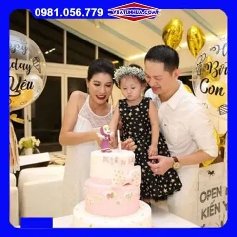 Bánh kem và stt chúc mừng sinh nhật con gái 5 tuổi trên mạng xã hội