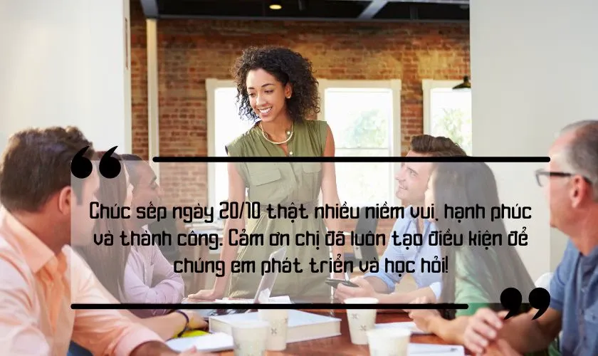 Lời chúc thể hiện sự kính trọng dành cho sếp nữ tài năng