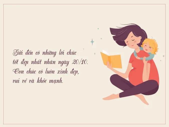 Niềm vui của người phụ nữ khi nhận được hoa và lời chúc từ người thân yêu