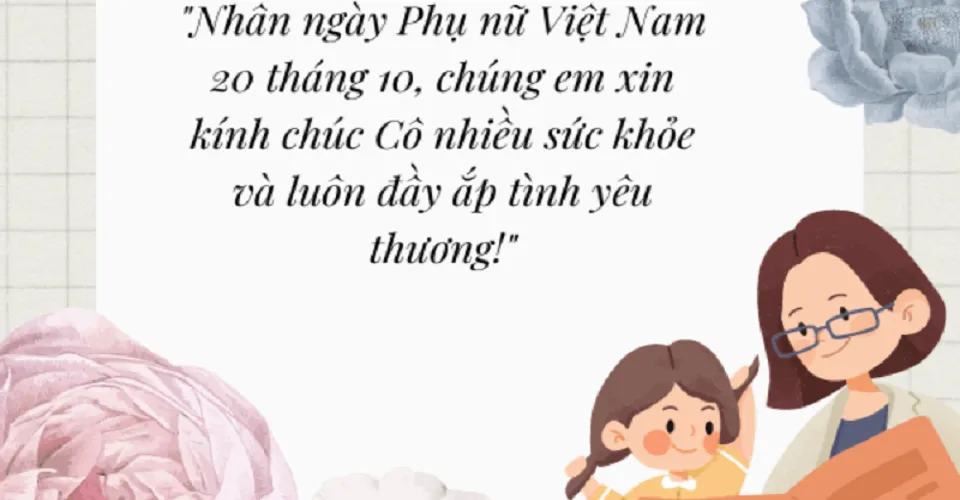 Lời chúc 20/10 dành cho cô giáo mầm non