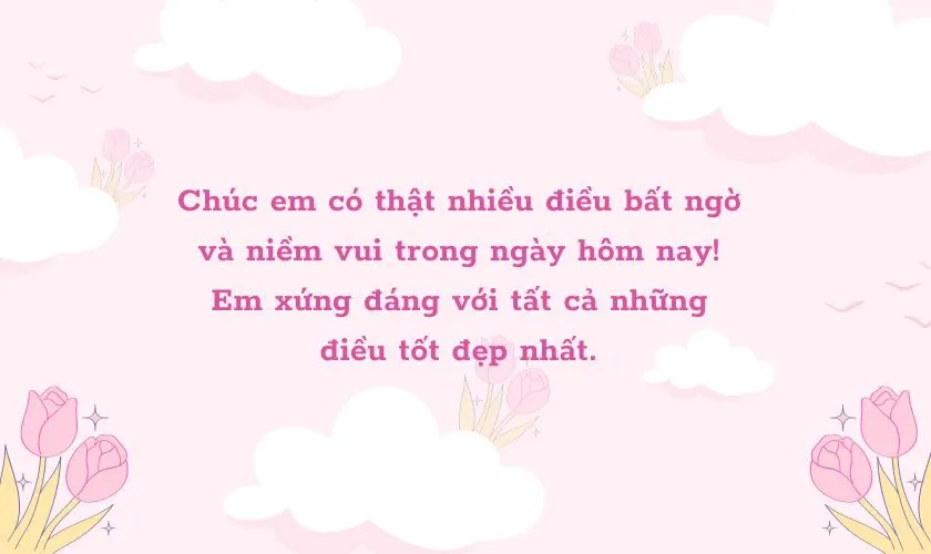 Lời chúc dễ thương dành cho em gái nhỏ của gia đình