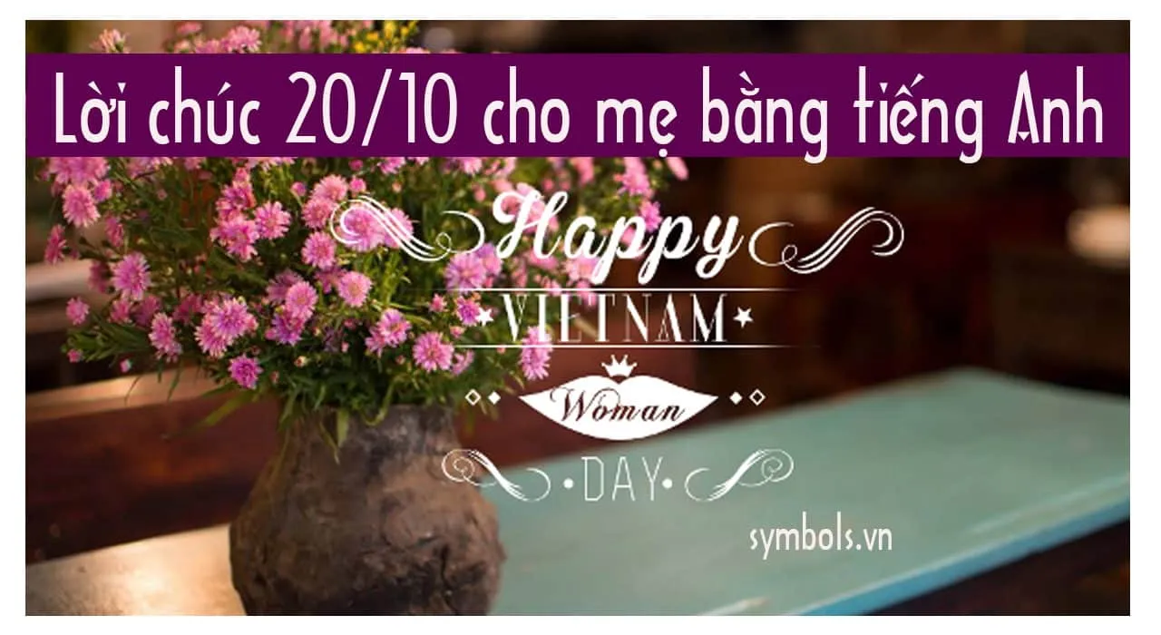 Loi chuc 20.10 cho me bang tieng Anh