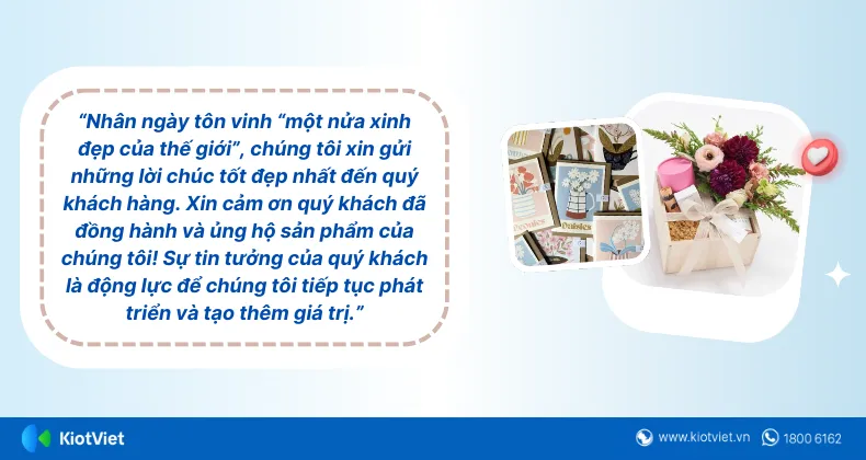 Top những mẫu lời chúc ngày 8/3 dành cho khách hàng giúp thương hiệu ghi điểm tuyệt đối
