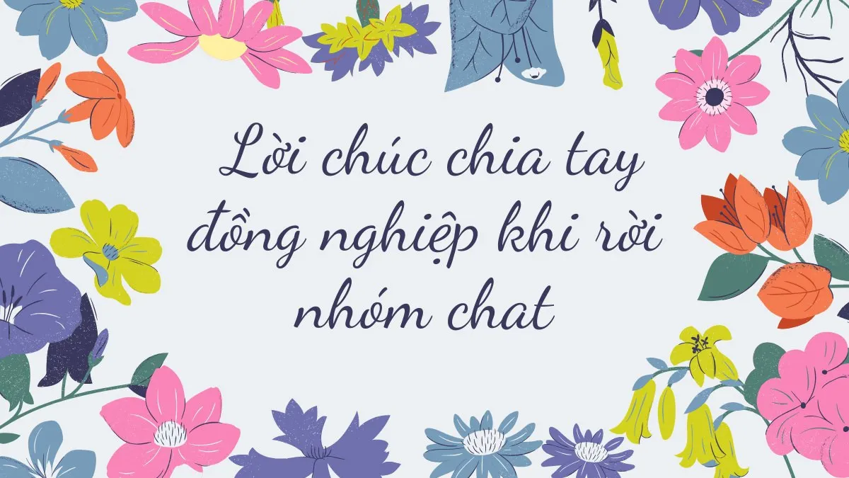 Màn hình điện thoại hiển thị ứng dụng chat với nhiều tin nhắn và biểu tượng cảm xúc, minh họa việc đồng nghiệp rời nhóm chat.