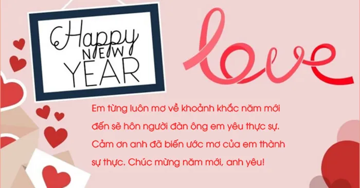 Lời chúc cuối năm dành cho người yêu ngọt ngào nhất 2026