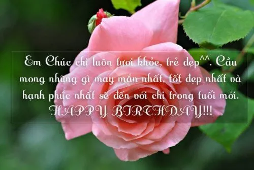 Hình ảnh chúc mừng sinh nhật chị gái với phong cách trẻ trung