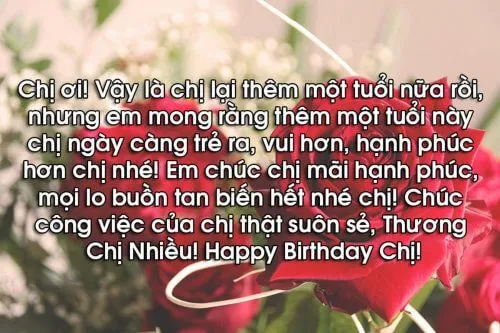 Lời chúc sinh nhật chị gái qua những vần thơ ý nghĩa