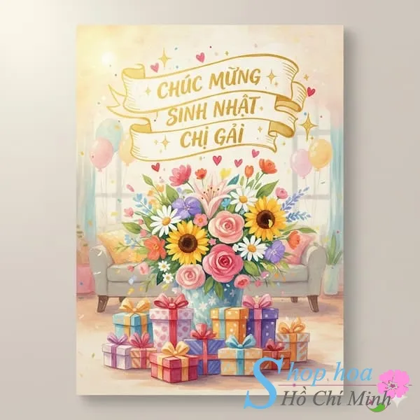 Hình ảnh minh họa cho lời chúc mừng sinh nhật chị gái đầy ấm áp