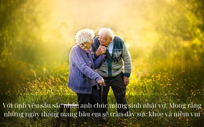 Với tình yêu sâu sắc nhất, anh chúc mừng sinh nhật vợ. Mong rằng những ngày tháng mang bầu em sẽ tràn đầy sức khỏe và niềm vui