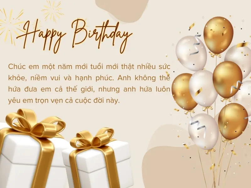 Lời chúc sinh nhật đầy cảm động thể hiện sự biết ơn và trân trọng đối với người bạn đời