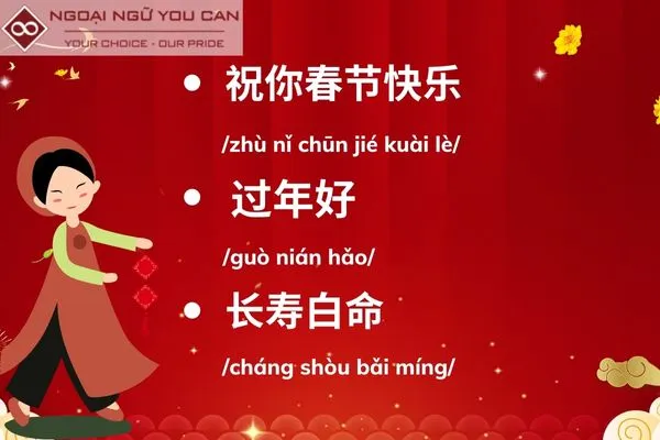 Bộ chữ chúc Tết tiếng Trung rực rỡ trên nền giấy đỏ truyền thống