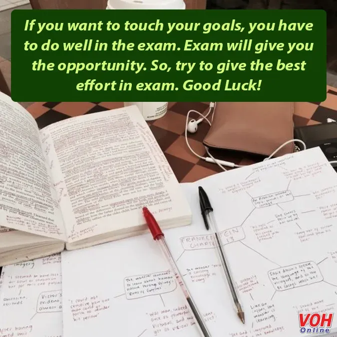 Lời chúc đa ngôn ngữ mang lại sự thú vị và năng lượng tích cực cho sĩ tử